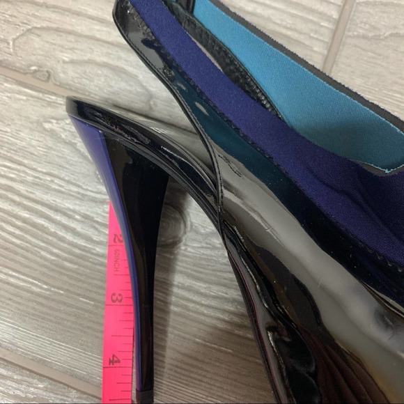 Pierre Hardy patent neoprene peep toe heels bootie 39.5 - Picture 8 of 9